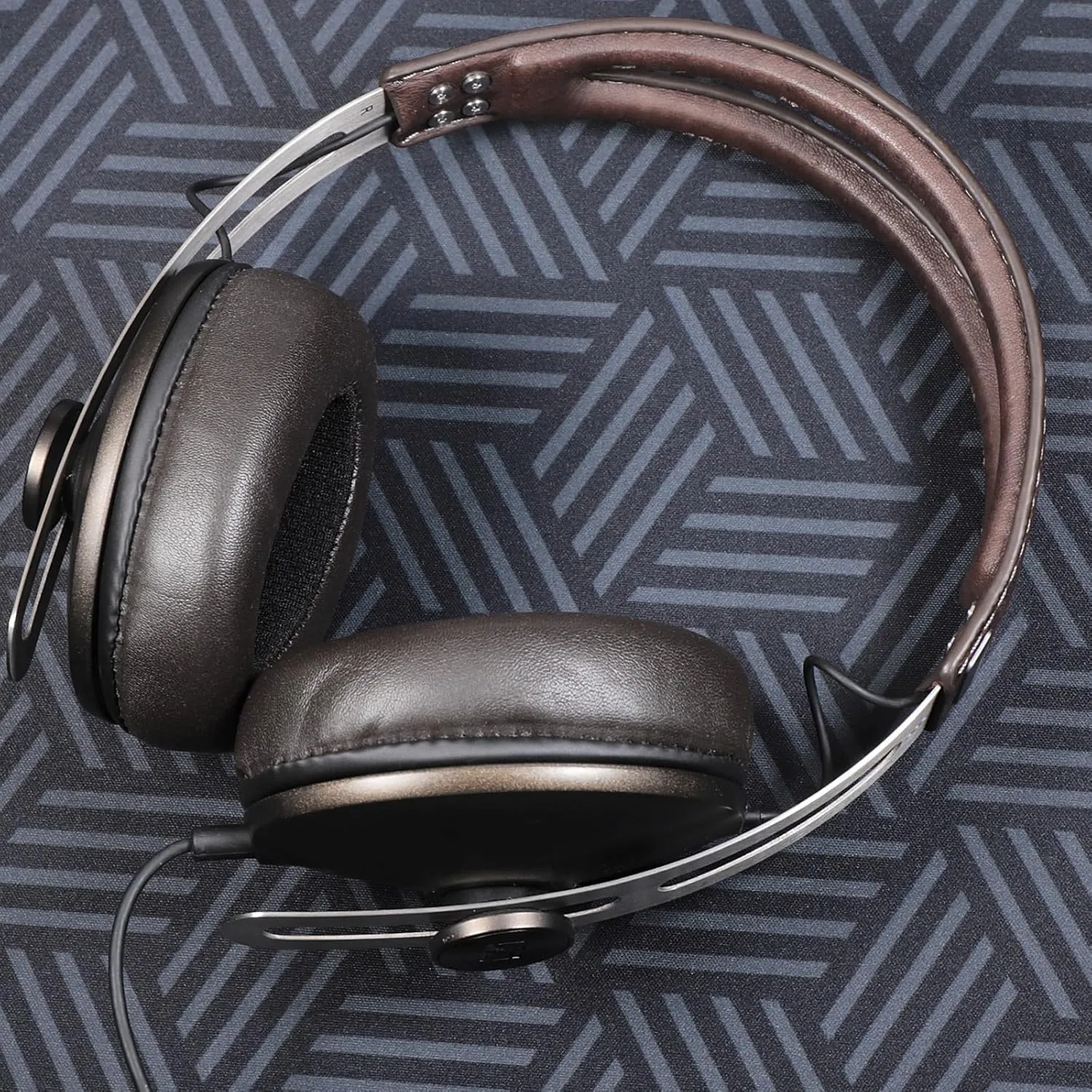 Replacement Ear Pads for SENNHEISER Headphones - Compatible with Momentum 1.0 | Longer Lasting Leather Cushions with Soft Memory Foam Dark Brown Lambskin