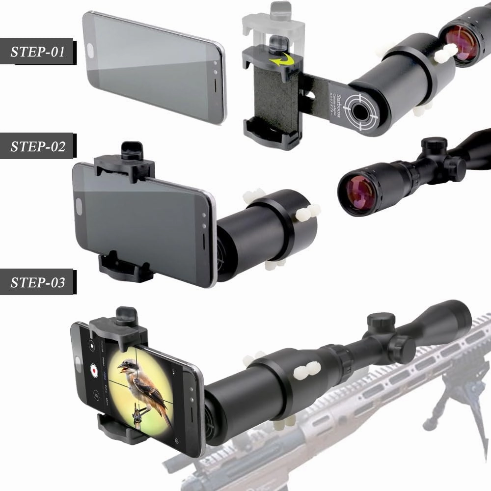 Rifle Scope Mount Camera Adapter - Smartphone Camera Adapter for Hunting Teaching