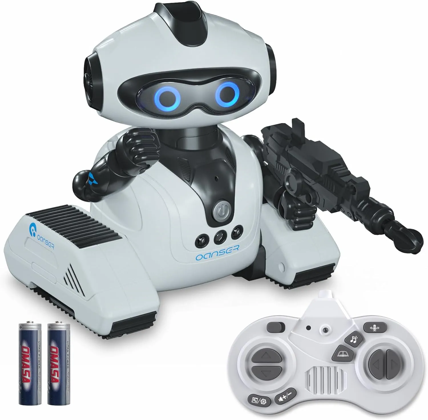 Robot Toys for Kids, Rechargeable Remote Control Emo Robots with Gesture Sensing, Fun Recording and Shining LED Eyes, RC Robot Toys Gifts for 3 4 5 6 7 8 Year Old Boys Girls