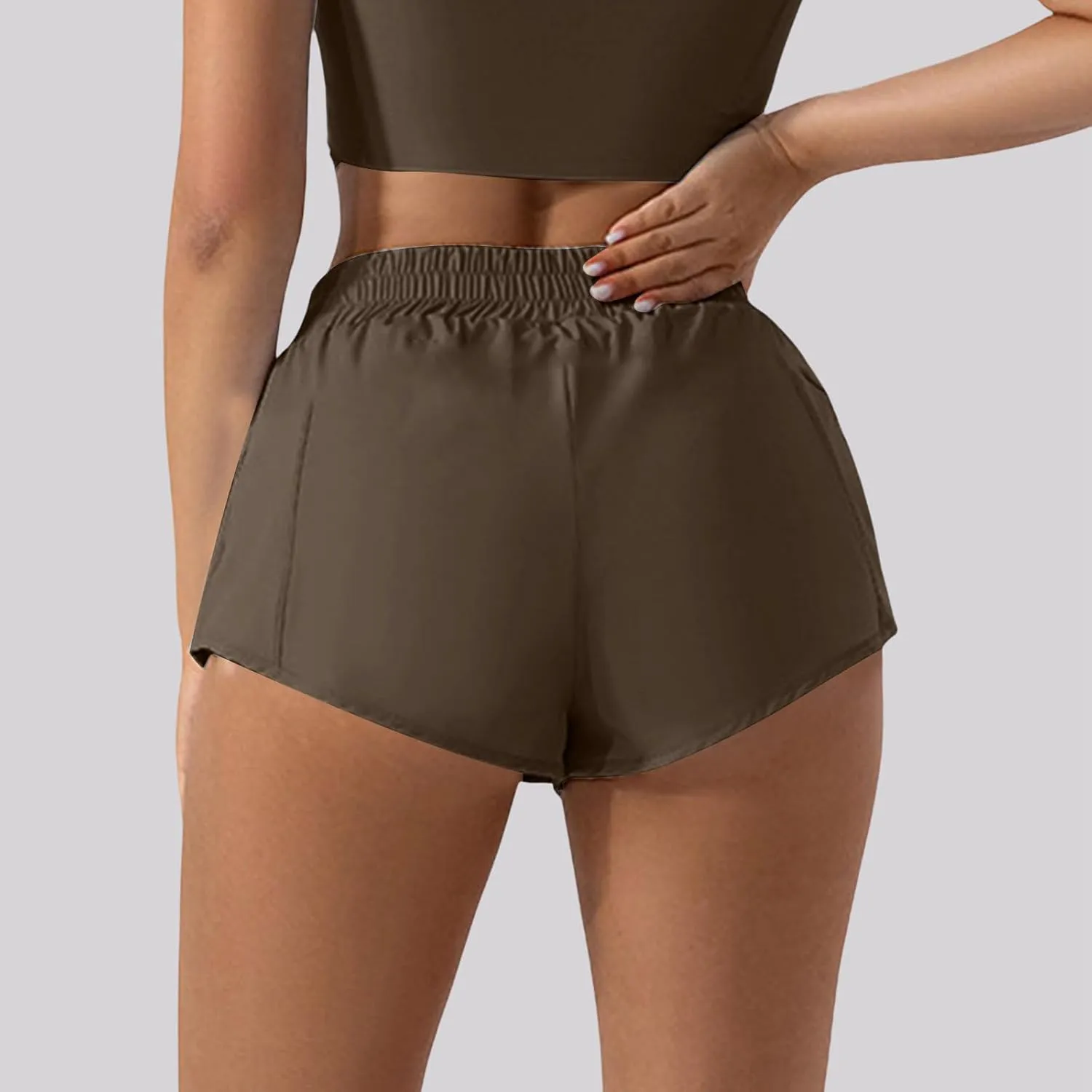 Running Shorts for Women with Pockets High Waisted Tummy Control Athletic Shorts Spandex Compression Short Pants