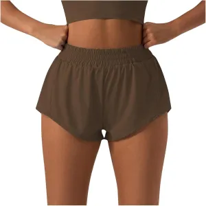 Running Shorts for Women with Pockets High Waisted Tummy Control Athletic Shorts Spandex Compression Short Pants