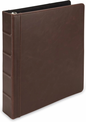 Samsill Vintage Hardback 3 Ring Binder, Professional Organizer, Planner, 1.5 Inch, Letter Size, Brown