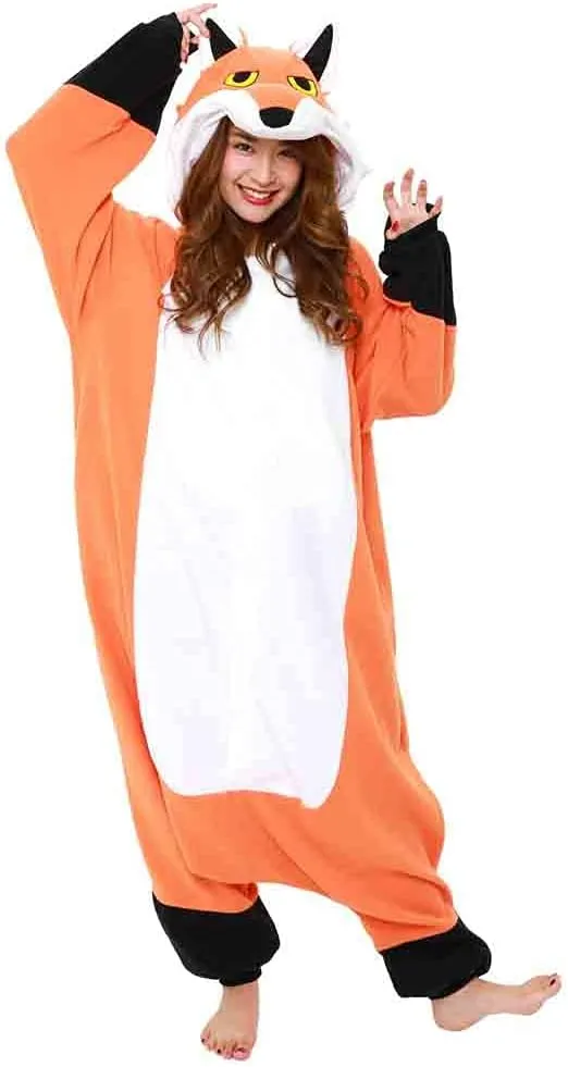 SAZAC Red Fox Kigurumi - Onesie Jumpsuit Halloween Costume