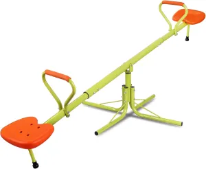 Seesaw for Kids, Teeter Totter with 360 Degree Rotating, Playground Equipment for Outdoor, Home, Toddlers Toy Set(2 Seats)