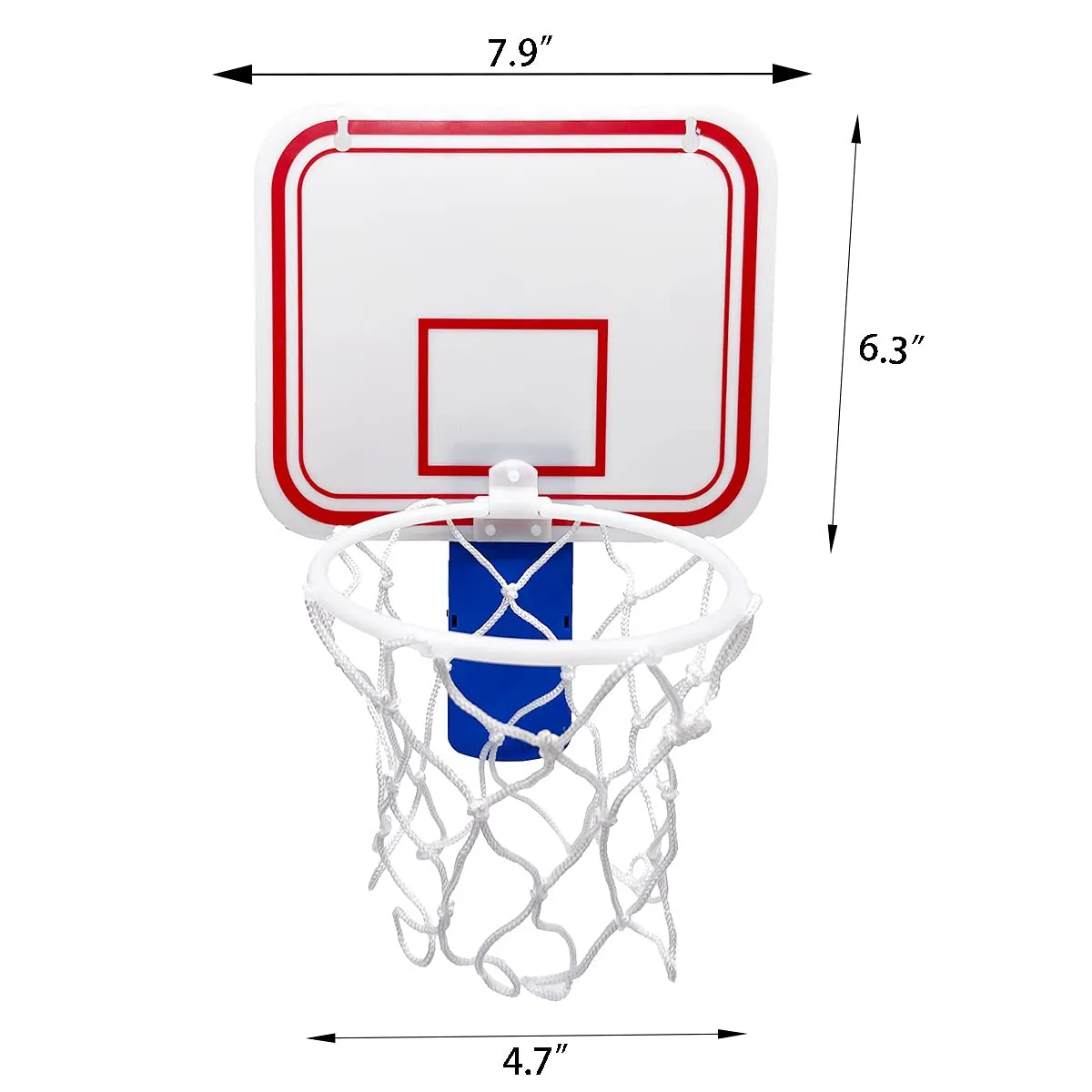 Silfrae Mini Basketball Hoop Office Trash Can Basketball Goal for Garbage Can Office and Bed Room (Blue, 7.9 Inches * 6.3 Inches)