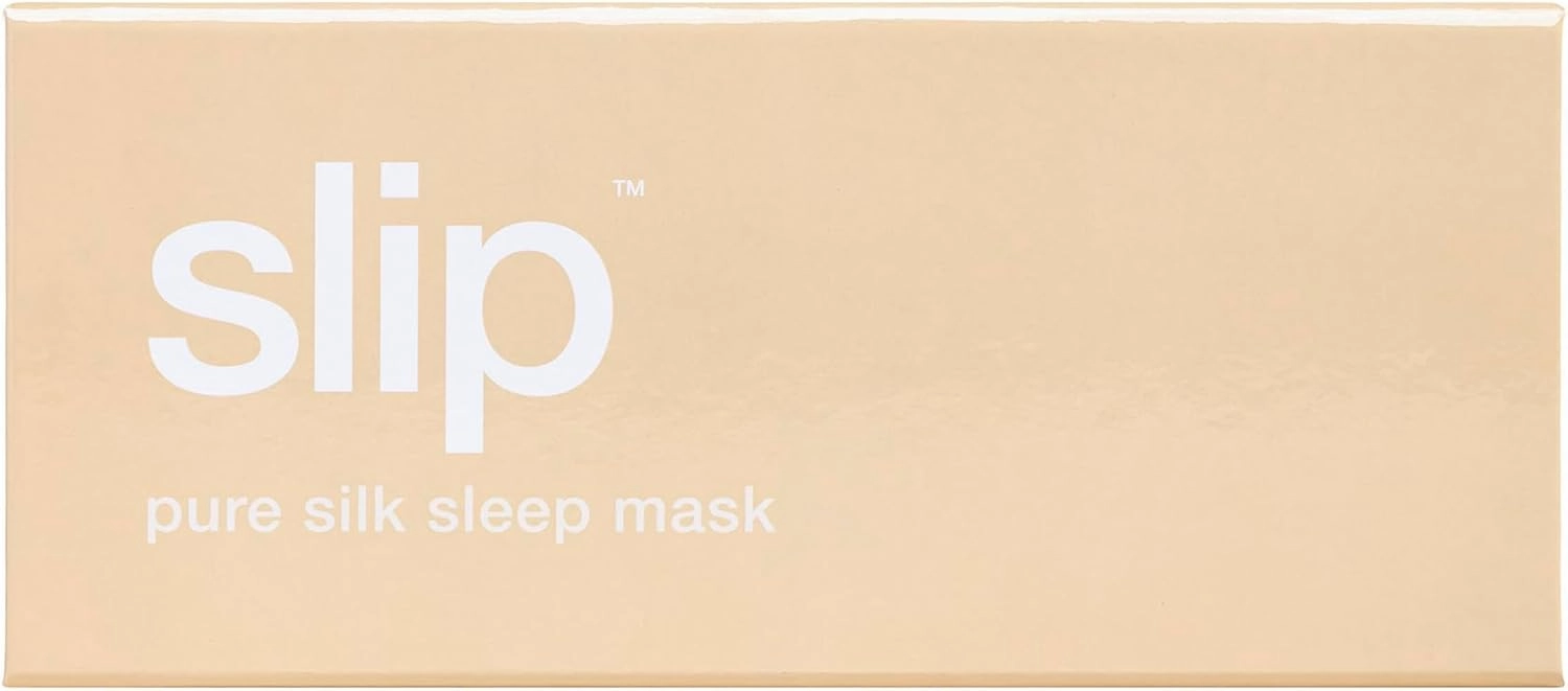 slip Pure Silk Sleep Mask - Caramel | 100% Mulberry Silk, Ultra Soft & Comfortable | Blocks Light for Restful Sleep, Adjustable Strap for Perfect Fit | Gentle on Skin & Hair, Ideal for Travel & Home