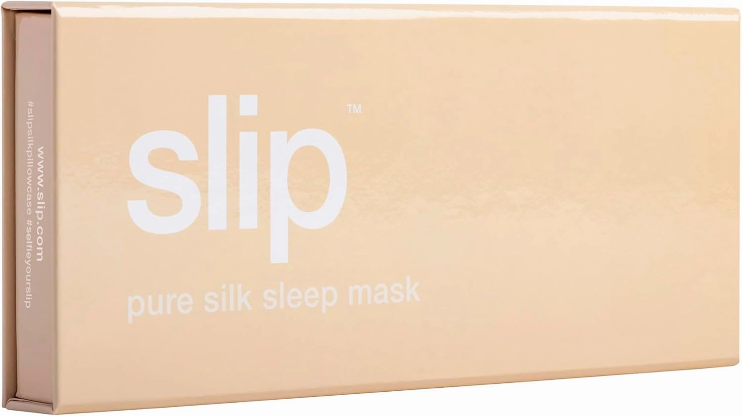 slip Pure Silk Sleep Mask - Caramel | 100% Mulberry Silk, Ultra Soft & Comfortable | Blocks Light for Restful Sleep, Adjustable Strap for Perfect Fit | Gentle on Skin & Hair, Ideal for Travel & Home