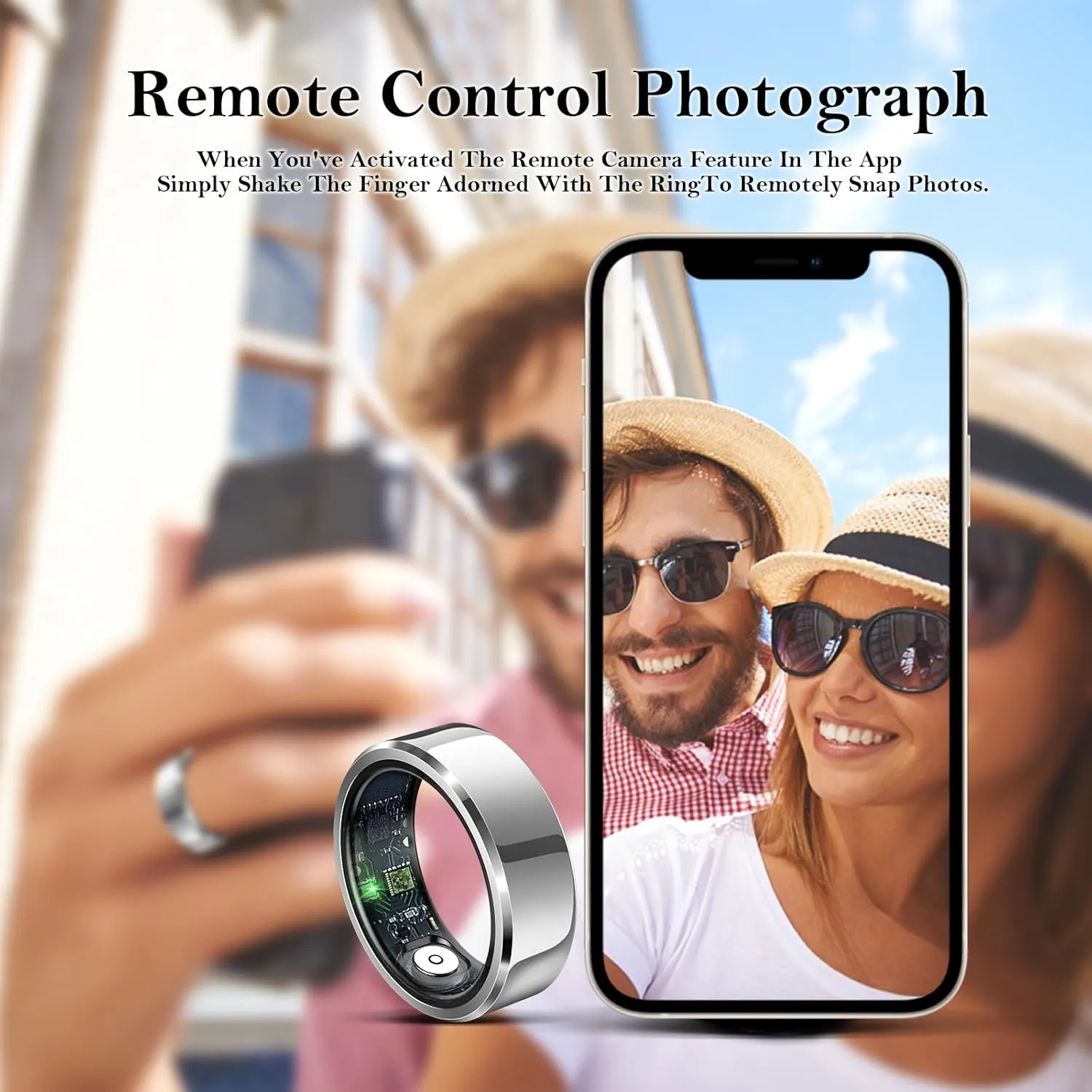 Smart Ring for Women Men-Wearable Fitness Tracker with Sleep Tracking Heart Rate Blood Oxygen Healthy Monitor Ring Activity Monitoring Steps Calories
