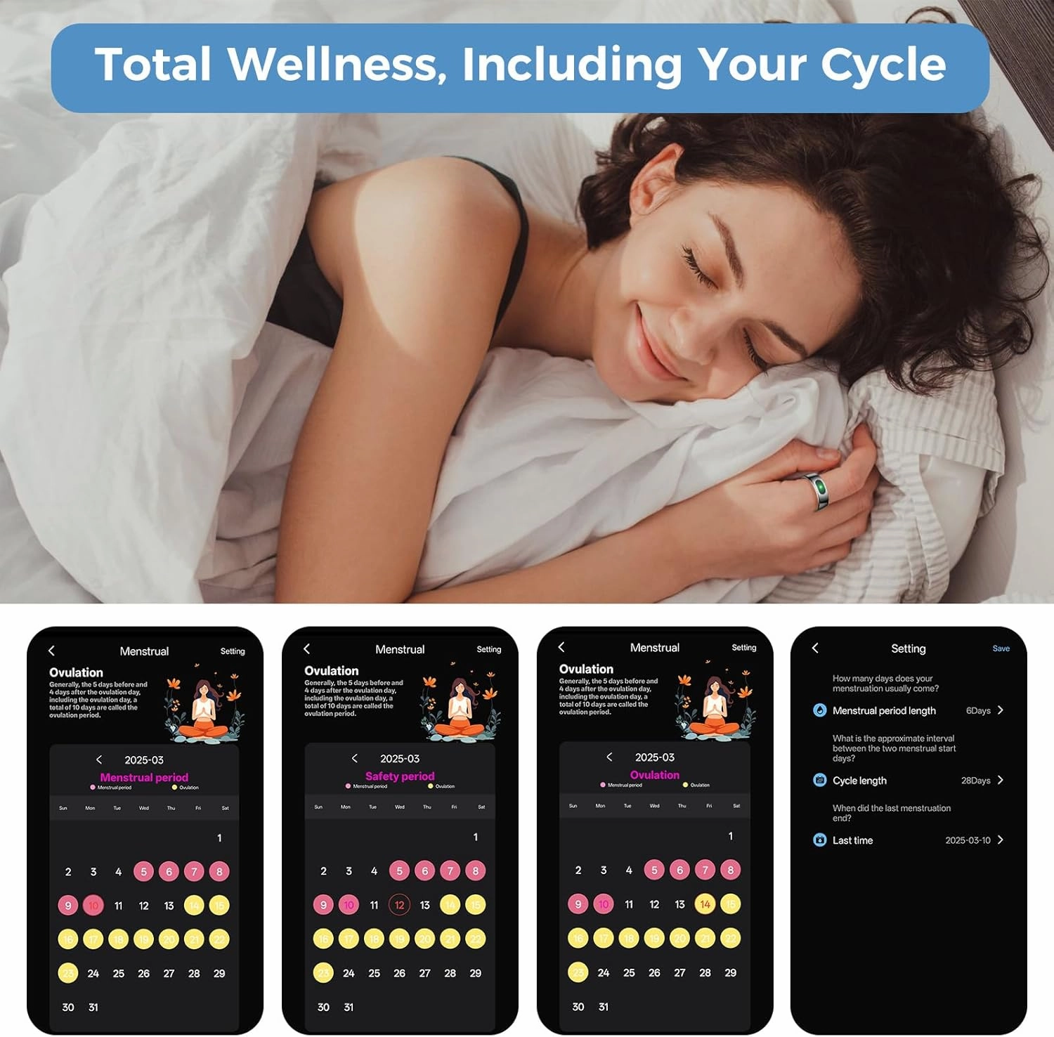 Smart Ring with Instant Notification Alerts & Gesture Control - Sleep Tracker Ring, Fitness Ring for Steps & Heart Rate, IP68 Waterproof Silver #10