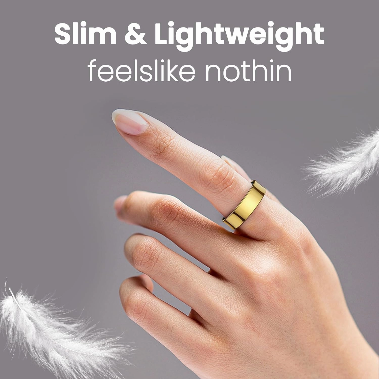 Smart Rings for Men, Fitness Trackers for Women - Sleep Tracking Wearable - Heart Rate - Blood Oxygen - IP68 Waterproof (Silver, 8#)