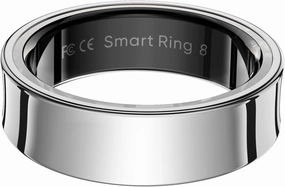Smart Rings for Men, Fitness Trackers for Women - Sleep Tracking Wearable - Heart Rate - Blood Oxygen - IP68 Waterproof (Silver, 8#)
