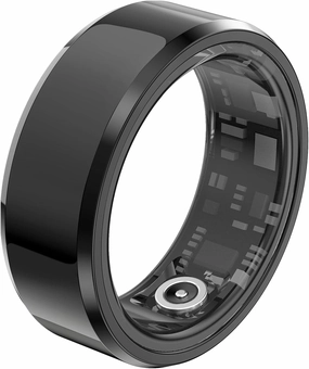 Smart Rings Health Tracker，Sports Fitness Ring，Step Tracker，Heart Rate Monitor ，Blood Oxygen， Sleep Tracker ，IP68 Waterproof，Activity Fitness Tracker，Best Smart Rings for Women Men (Black, 4)