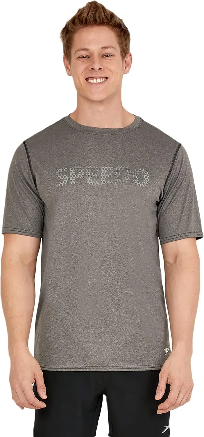 Speedo Men's Uv Swim Shirt Graphic Short Sleeve Tee