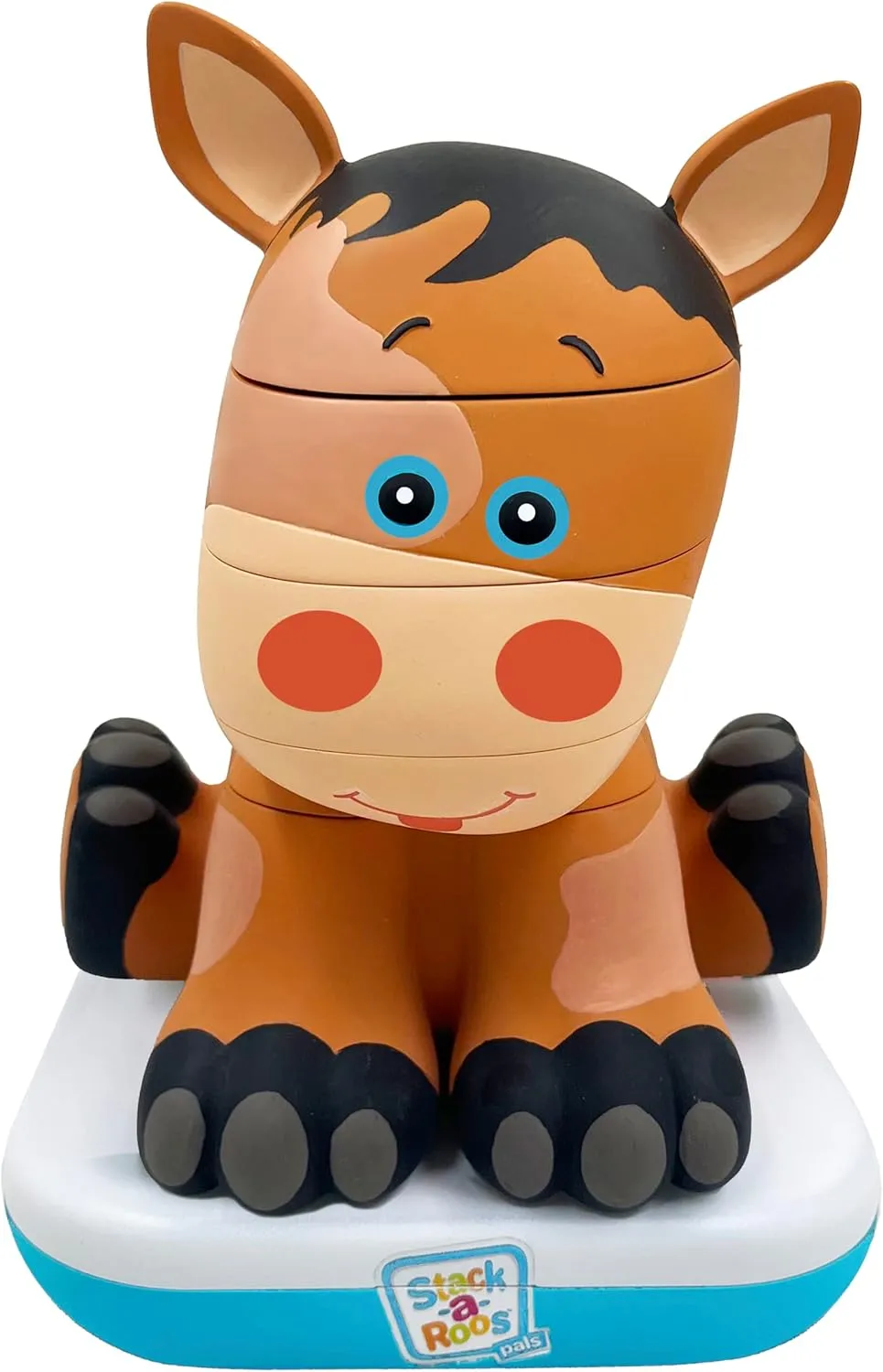Stack-a-Roos Baby Horse by Salus Brands - Animal Stacking Toy, Educational Early Learning Toy for Infants Babies Toddlers, Age 12  Months - Great Baby Gifts, STEM Toy