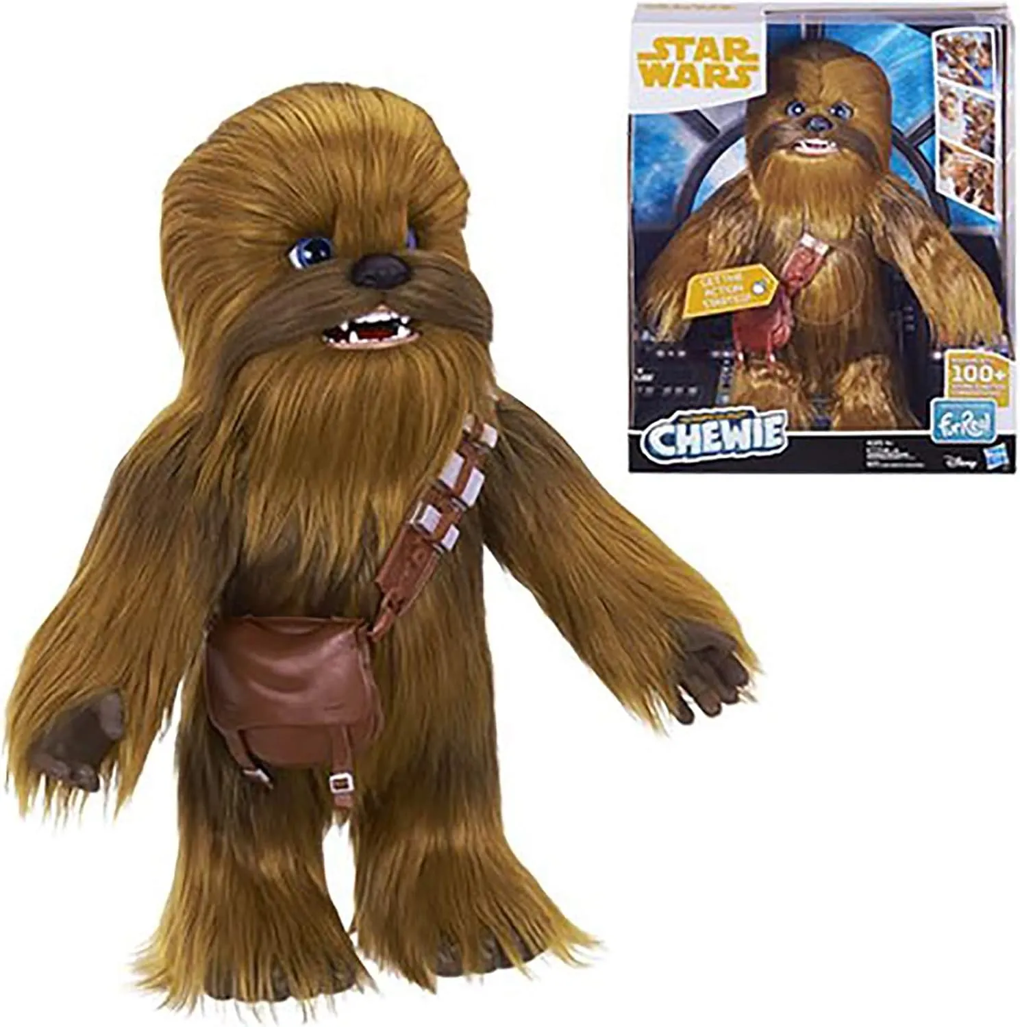 Star Wars Ultimate Co-Pilot Chewie Interactive Plush Toy, Brought to Life by FurReal, 100  Sound-and-Motion Combinations, Brown, Standard