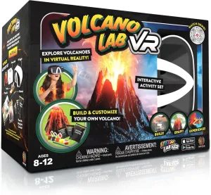 STEAM Volcano Lab VR - Build and Erupt Your Own Volcano - Virtual Reality Kids Science Kit, Book and Interactive STEAM Learning Activity Set (Spanish Language Version)