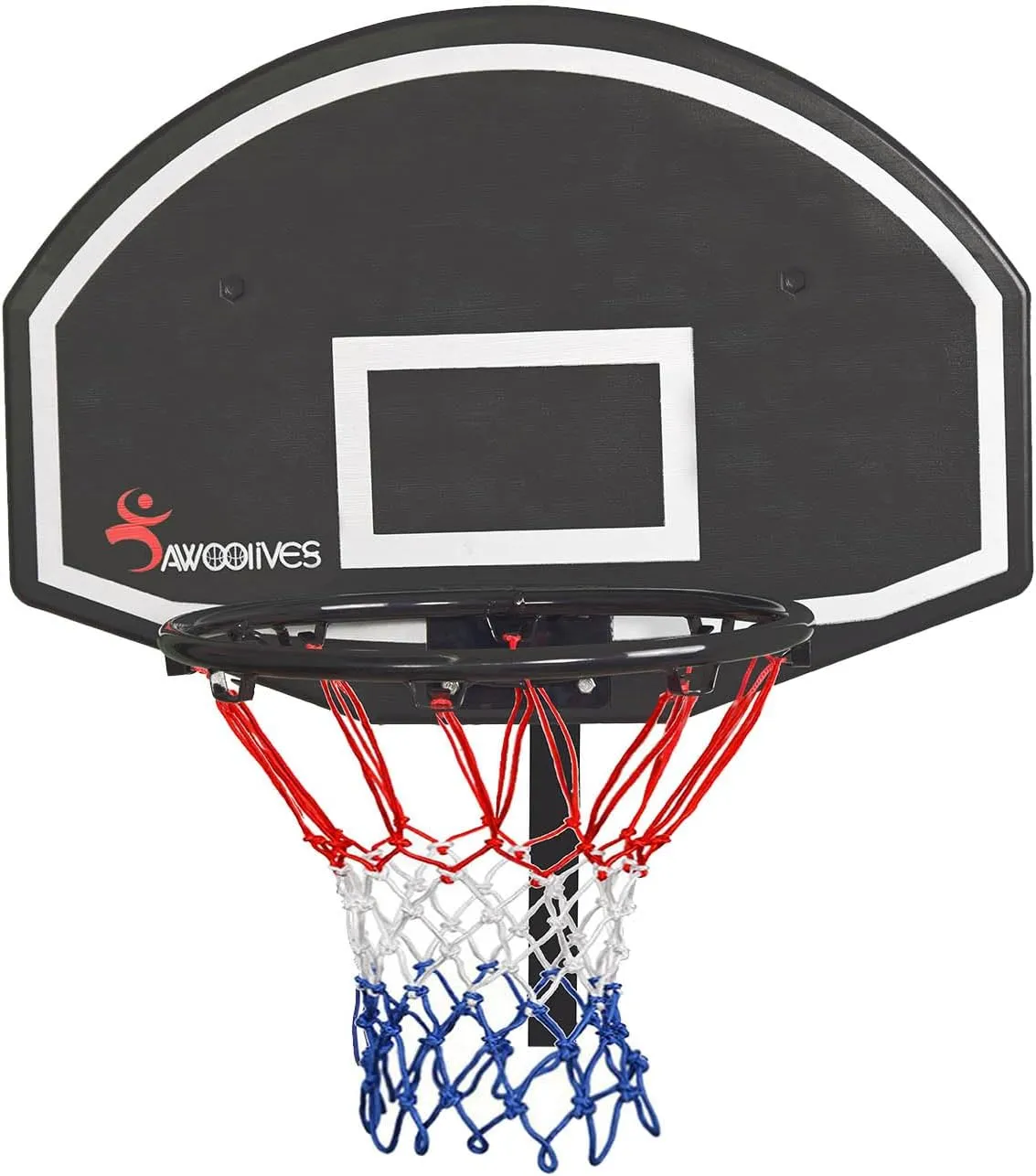 Steel Trampoline Basketball Hoop Outdoor for Trampoline Accessories Clubhouse Tent Cover Trampoline Hoop Basketball Attachment for Kids and Adults Recreational Trampolines Toys Pole Cap…