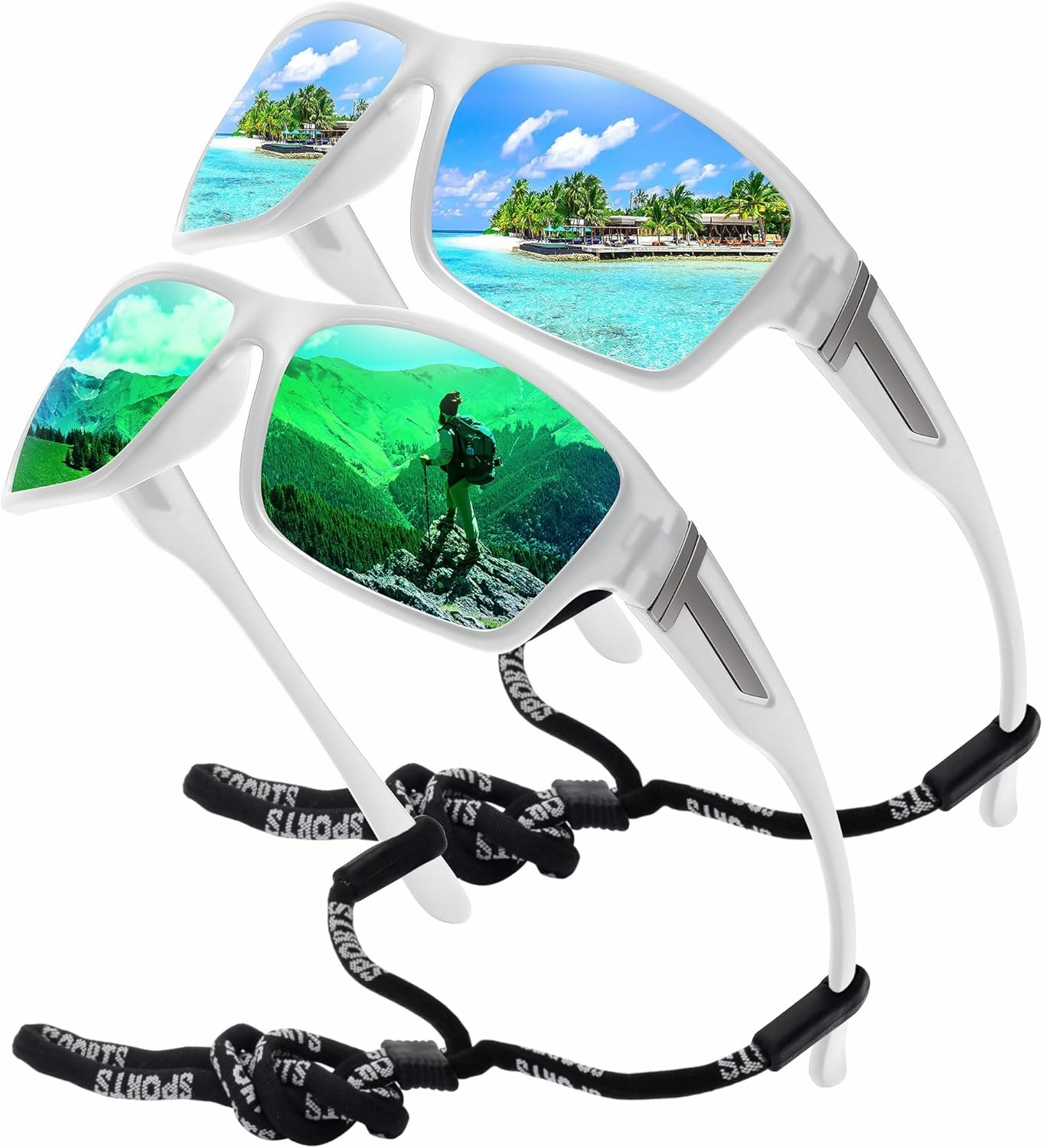 STORYCOAST Polarized Sports Sunglasses for Men Women Unbreakable Frame Cycling Fishing Driving