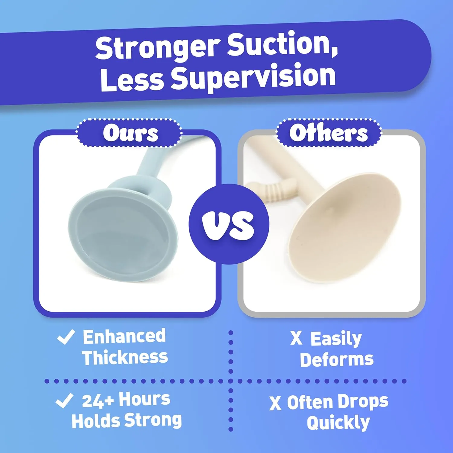 Suction Cup Sensory Bath Toys - 24hr Strong Hold Play Activity for Babies, Silicone Sensory Bath Time, Montessori Teething Toy for Infants and Toddlers, Baby Highchair Toy for 0-12 Months