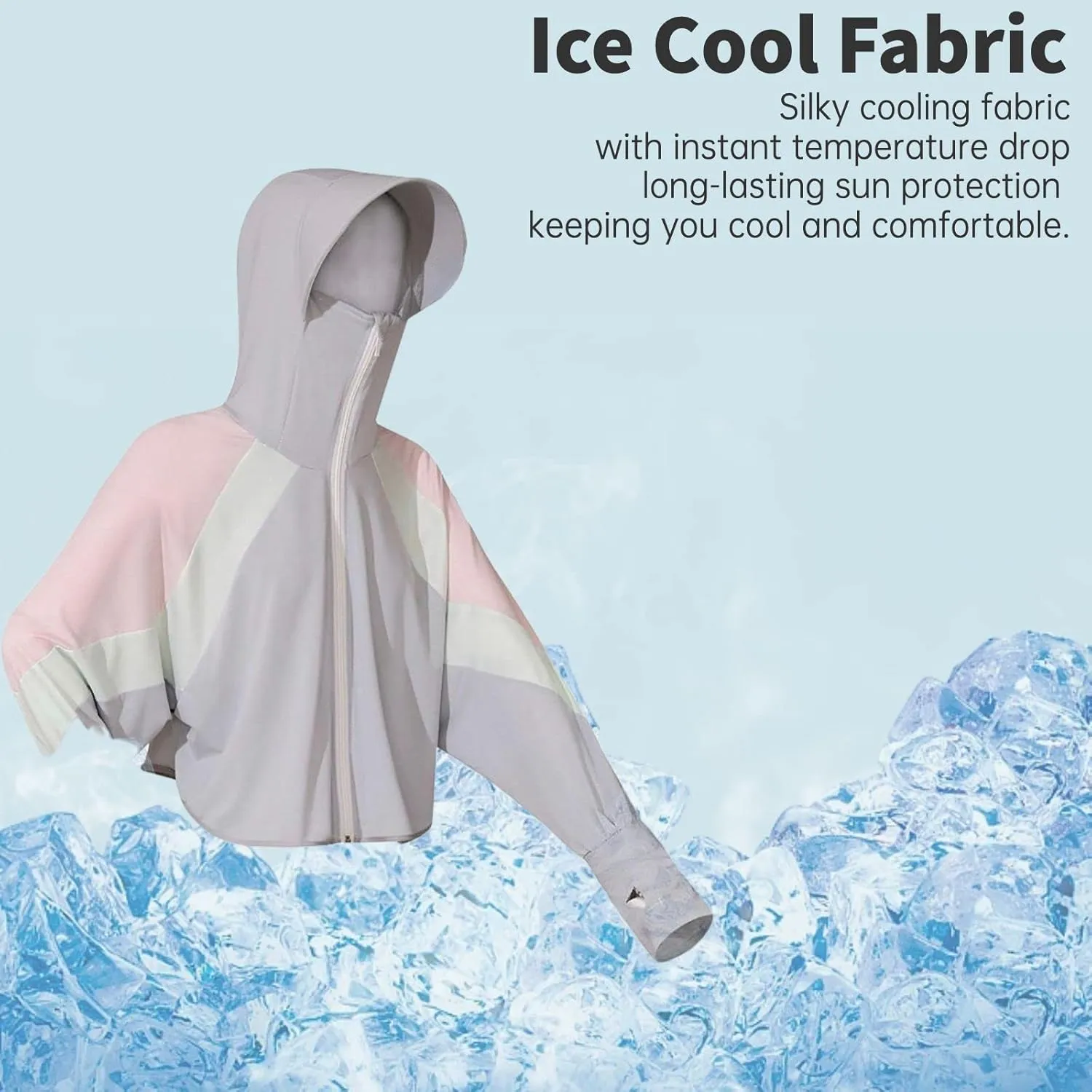Sun Protection Hoodie Women Sun Protection Shirts Sun Protection Jacket UPF 50  UV with Brim for Running Hiking Outdoor