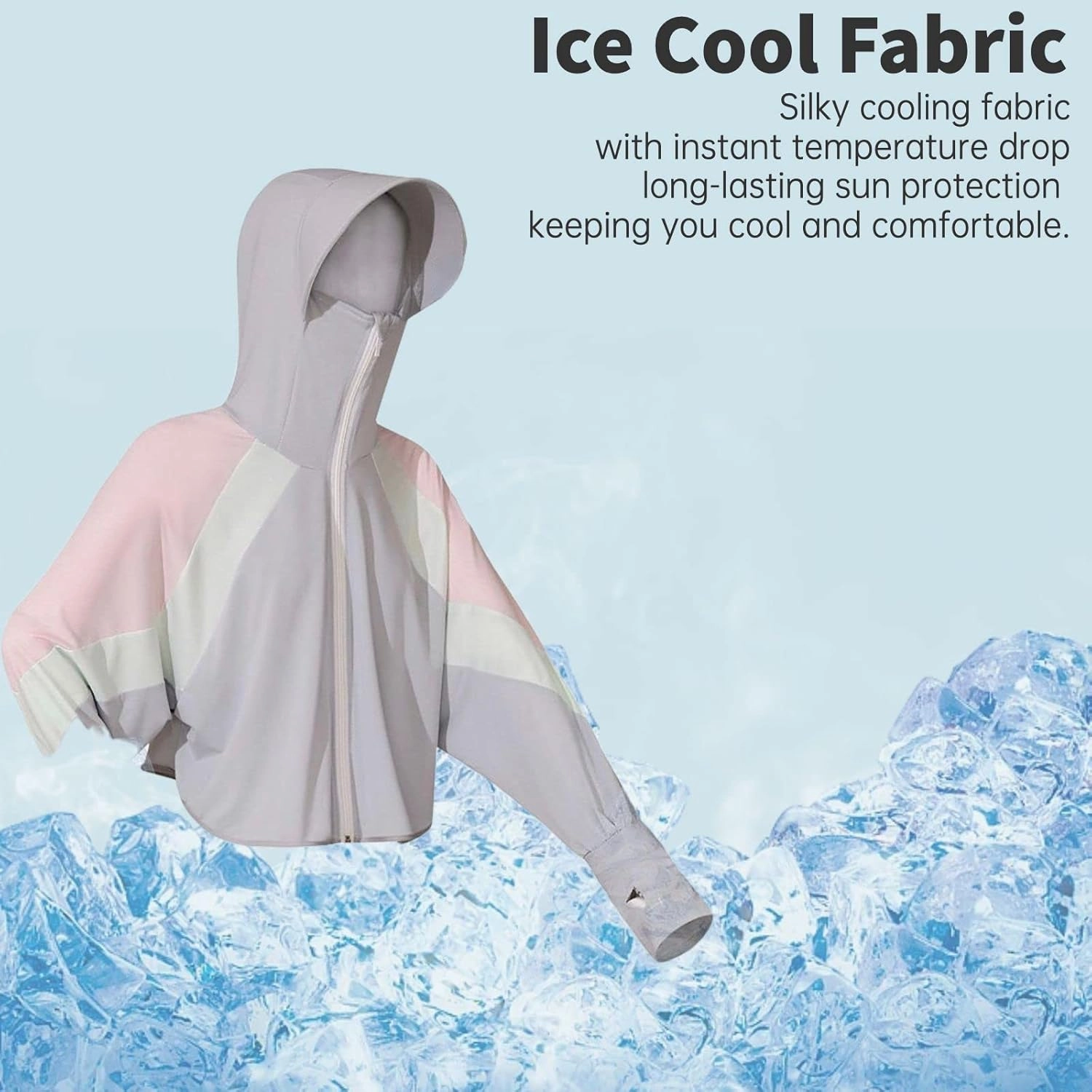 Sun Protection Hoodie Women Sun Protection Shirts Sun Protection Jacket UPF 50  UV with Brim for Running Hiking Outdoor