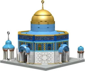 TAKVA DEENBLOCKS Dome of The Rock Building Muslim Blocks, Al Aqsa, Kaaba Bricks, Masjid, Ramadan Gift, Toy, Hajj Gift, Islamic Educational Game for Adults/Families/Kids/Children