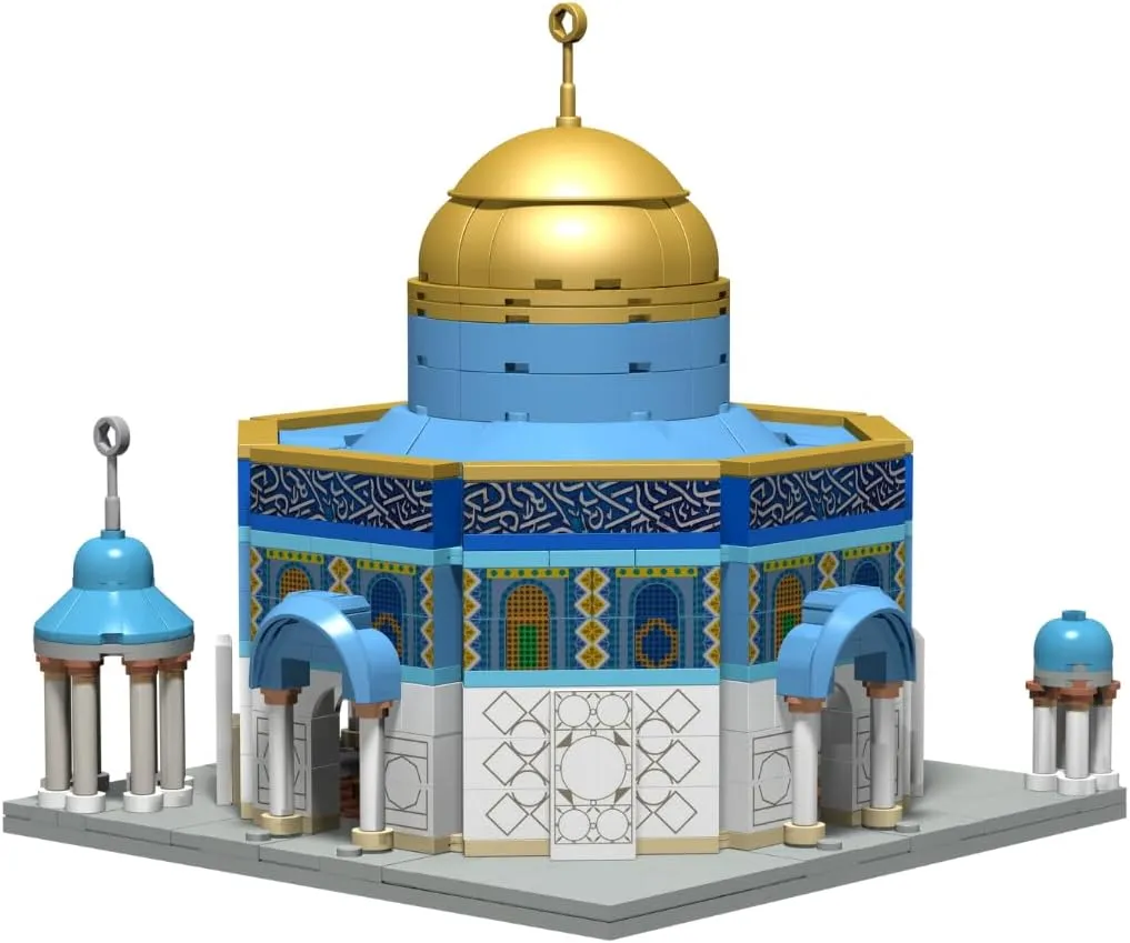 TAKVA DEENBLOCKS Dome of The Rock Building Muslim Blocks, Al Aqsa, Kaaba Bricks, Masjid, Ramadan Gift, Toy, Hajj Gift, Islamic Educational Game for Adults/Families/Kids/Children