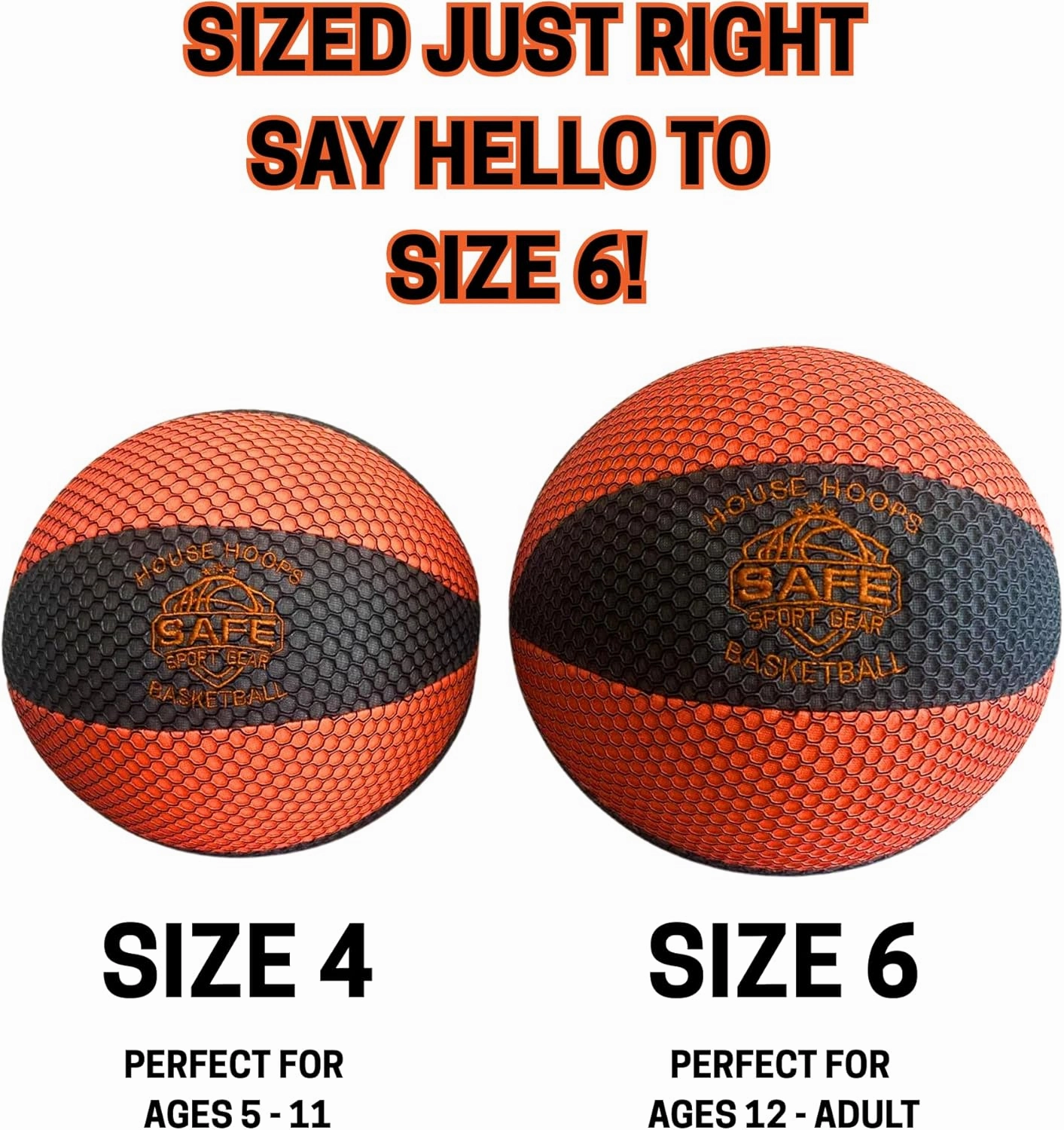 The House Basketball - HouseHoops Basketball - Realistic Texture and Bounce - Will Not Scuff or Scratch Floors and Walls