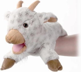 The Petting Zoo Goat Stuffed Animal Plushie, Gifts for Kids, Puppetz Animals, White Goat Plush Toy 15 Inches
