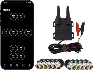 TireMinder Smart TPMS with 10 Transmitters for RVs, MotorHomes, 5th Wheels, Motor Coaches and Trailers