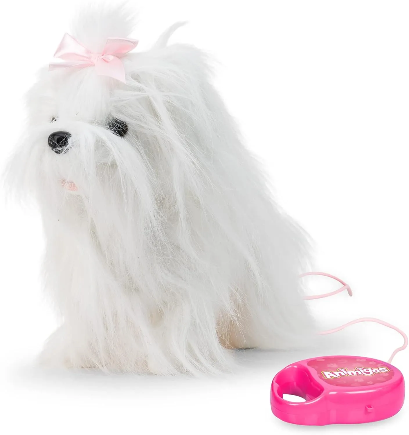 Tobar: Animigos - Magnificent Maltese - White - Cuddly Animated Plush Pet, Walks-Barks-Wags Tail, Grooming Brush, Interactive Toy, Toddlers-Kids 18Mo 