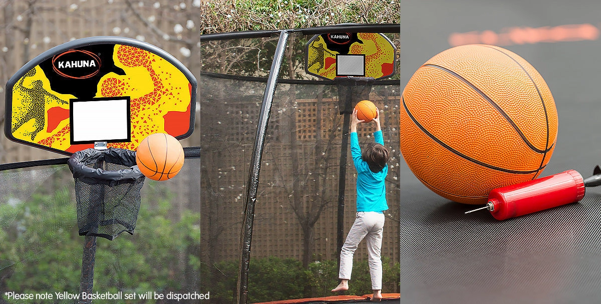 Trampoline Basketball Backboard Hoop Set