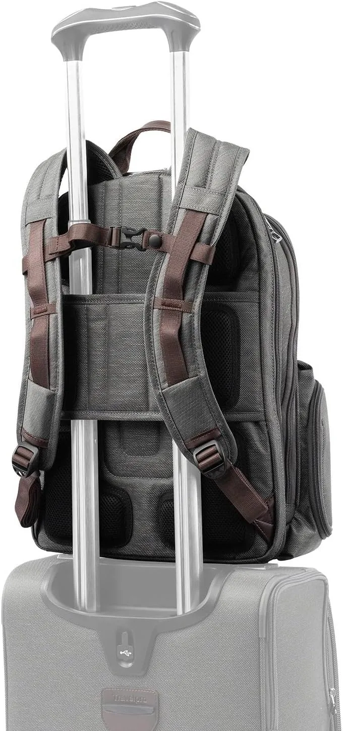 Travelpro Platinum Elite Business Laptop Backpack, Fits up to 17.5 Inch Laptop, Work, Travel, Men and Women, Vintage Grey