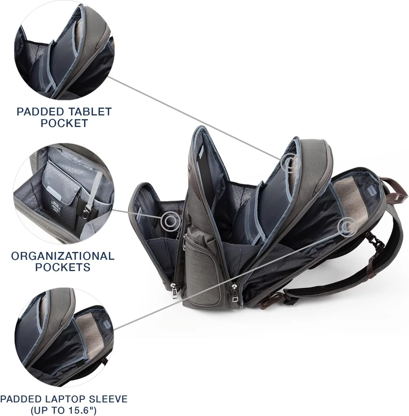 Travelpro Platinum Elite Business Laptop Backpack, Fits up to 17.5 Inch Laptop, Work, Travel, Men and Women, Vintage Grey