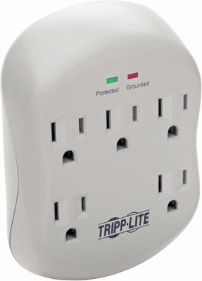 Tripp Lite 5 Outlet Surge Protector Power Strip, Direct Plug in, RJ11 Protection