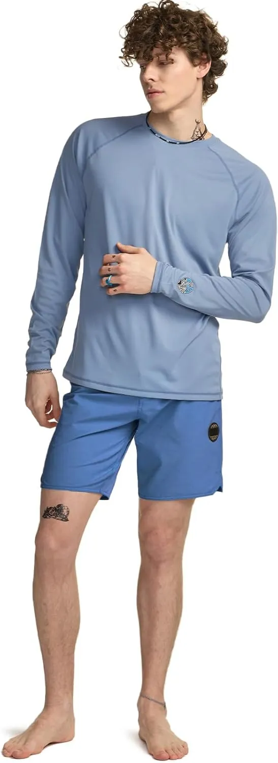 TSLA Men's Rashguard Swim Shirts, UPF 50  Cool Running Workout Loose-Fit Long Sleeve