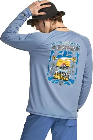 TSLA Men's Rashguard Swim Shirts, UPF 50  Cool Running Workout Loose-Fit Long Sleeve
