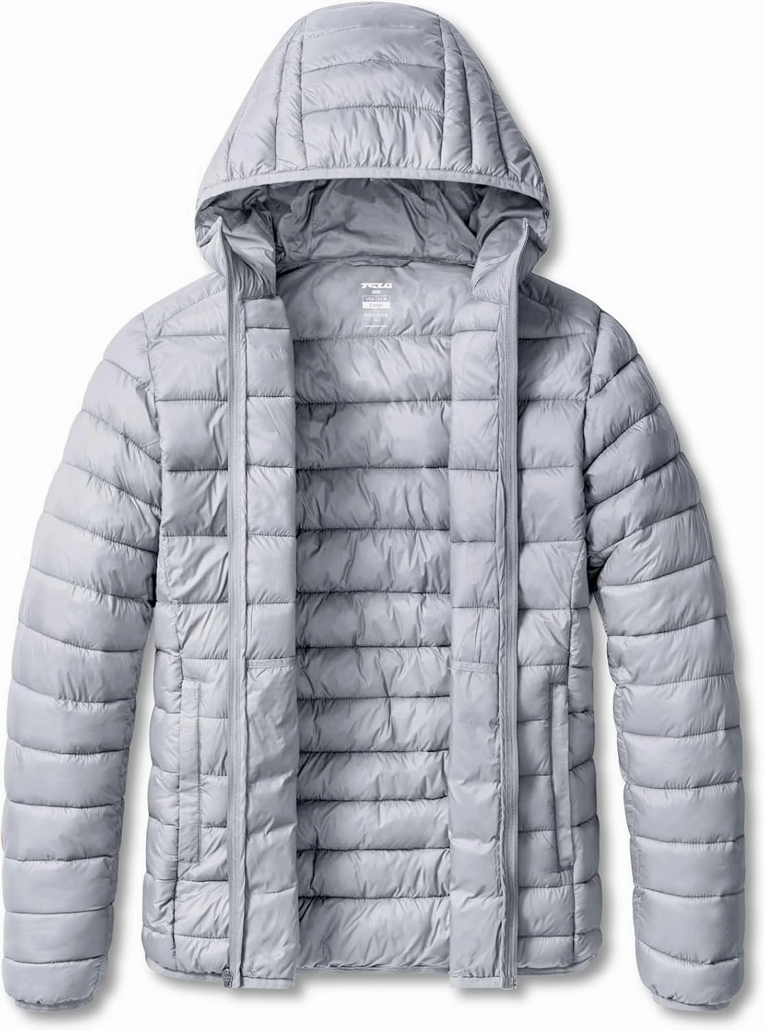 TSLA Men's Lightweight Packable Accent Puffer Jacket, Water-Resistant Winter Jackets