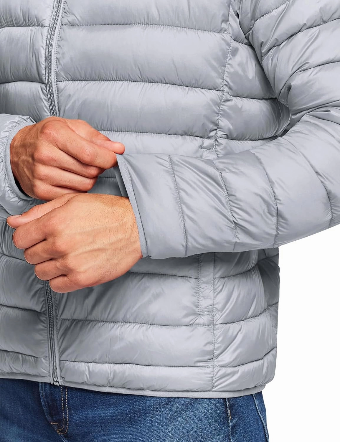 TSLA Men's Lightweight Packable Accent Puffer Jacket, Water-Resistant Winter Jackets
