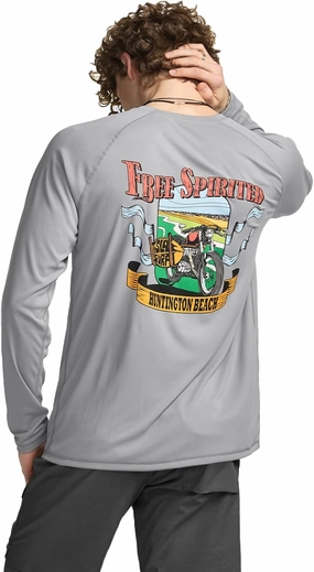 TSLA Men's Rashguard Swim Shirts, UPF 50  Cool Running Workout Loose-Fit Long Sleeve