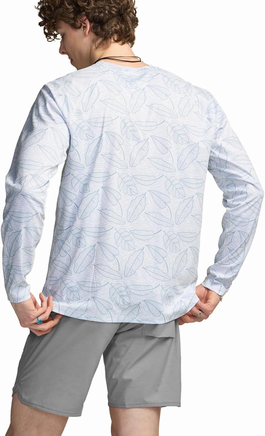 TSLA Men's Rashguard Swim Shirts, UPF 50  Cool Running Workout Loose-Fit Long Sleeve