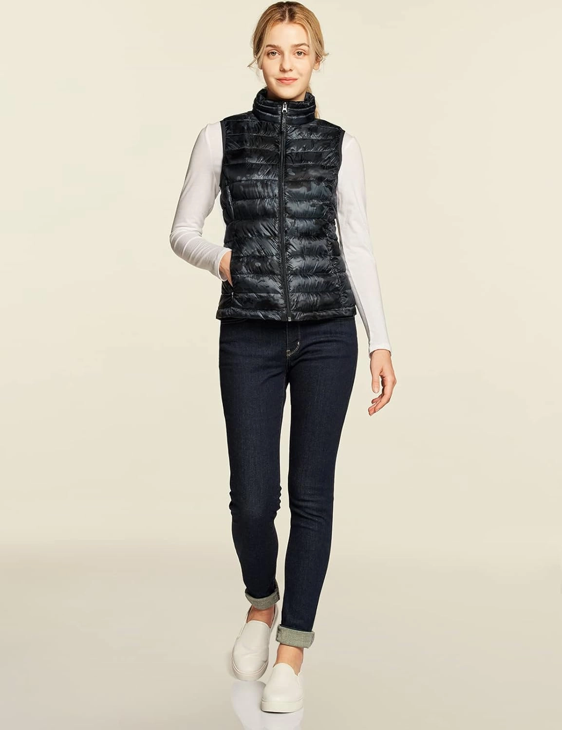 TSLA Women's Lightweight Packable Accent Puffer Jacket, Water-Resistant Winter Coat