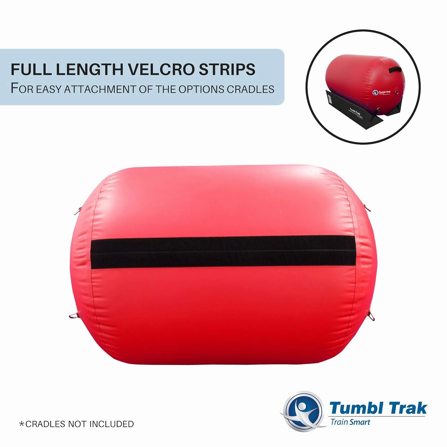 Tumbl Trak Air Barrel, Commercial Grade Air Roller for Gymnastics and Cheerleading, Red, 36In Diameter