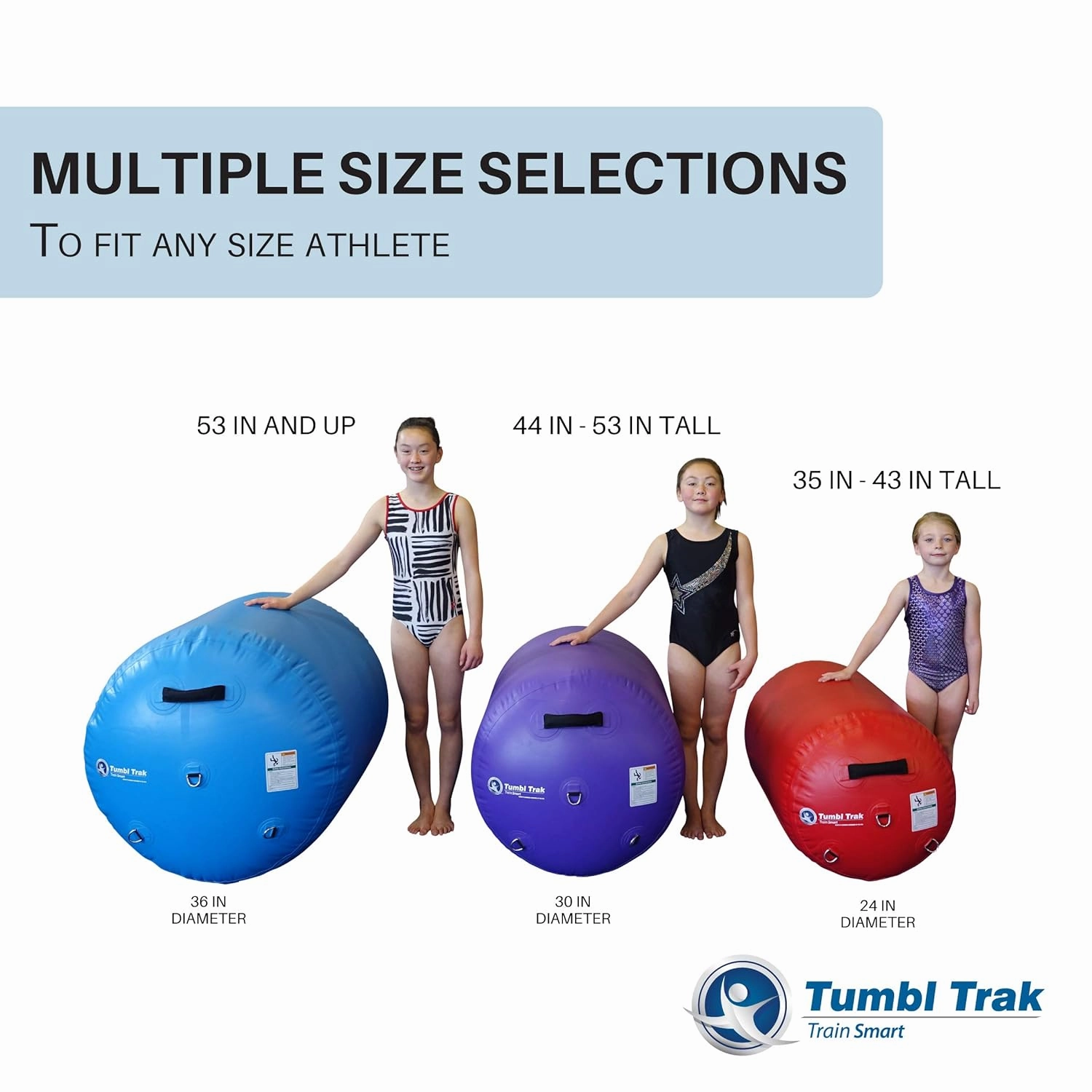 Tumbl Trak Air Barrel, Commercial Grade Air Roller for Gymnastics and Cheerleading, Red, 36In Diameter