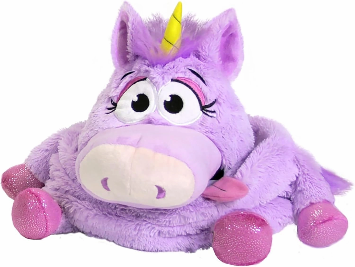 Tummy Stuffers: Unicorn - Purple - Storage Plush, Holds Items-Blankets-Toys Inside, Stuff-Store-Play, Kids Soft Magical Character Companion, Huggable