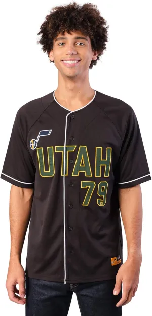 Ultra Game Men's NBA Official Super Soft Button Down Baseball Shirt