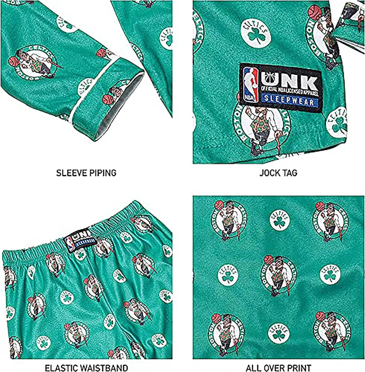 Ultra Game Youth NBA Official 2-Piece Super Soft Button Down Pajamas Set
