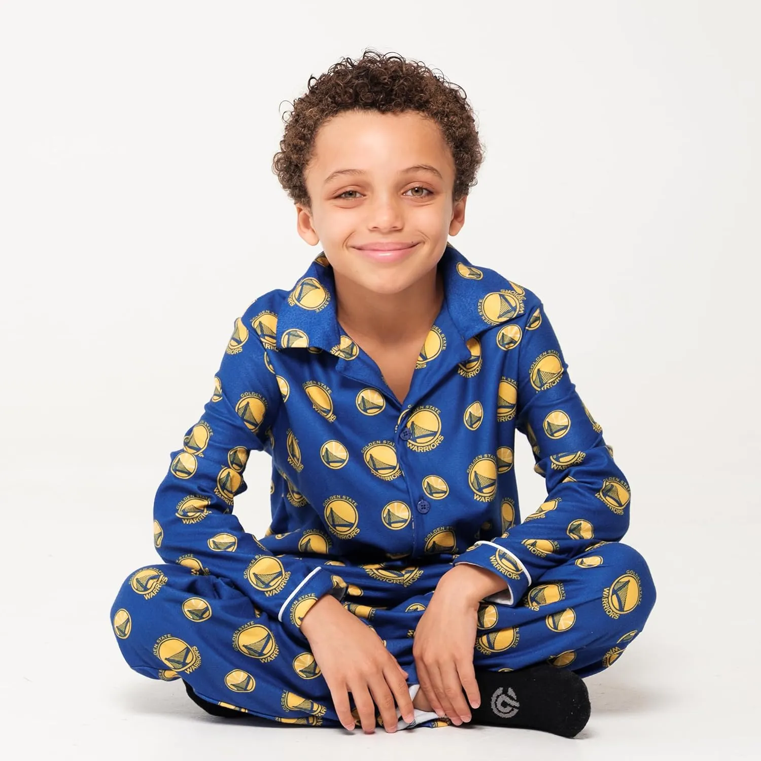 Ultra Game Youth NBA Official 2-Piece Super Soft Button Down Pajamas Set
