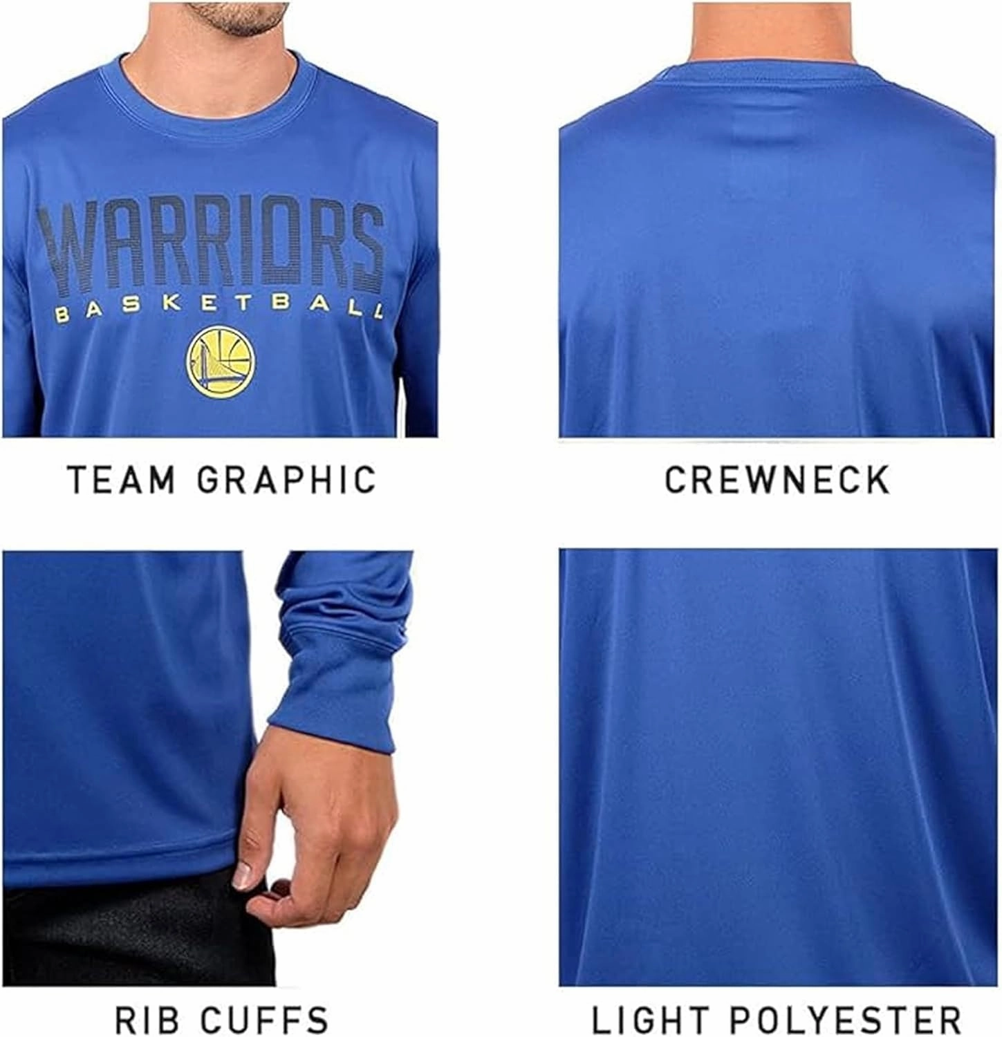 Ultra Game Men's NBA Official Super Soft Game Day Long Sleeve T-Shirt