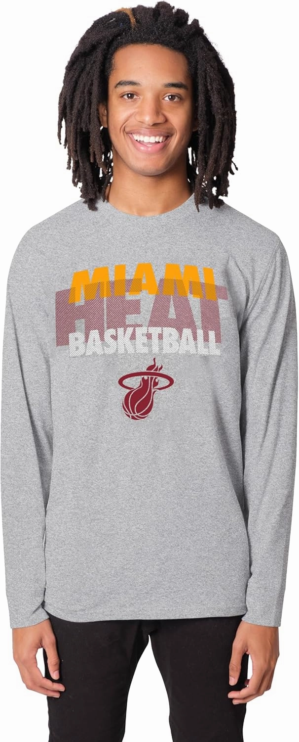 Ultra Game Men's NBA Official Super Soft Supreme Long Sleeve T-Shirt